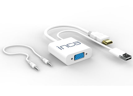 Inca Ivth-01 Adaptador Convertidor Vga A Hdmi Usb Audio Macho-Hembra Hdmi