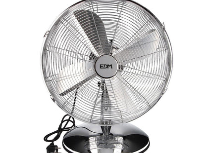 Ventilador De Sobremesa Cromado 60w  Ø Aspas 40 Cm Edm