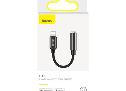 Cable Adaptador Lightning Audio De 3,5 Mm 10cm Negro