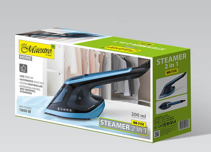 EAN 4820096553084 - Maestro MR-315C vaporizador para ropa Vaporizador manual de prendas 0,18 L 1800 W Negro, Azul imagen 7