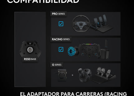 Logitech G Rs50 System Volante Cableado Negro Para Pc Sony Playstation 4 Sony Playstation 5