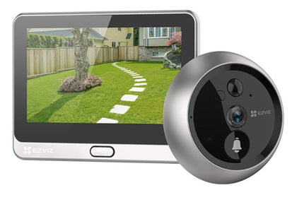 Visor Electrónico Para La Puerta Ezviz Cs-Dp2 2mp, Ip54, Touch Screen, Wifi, 4600mah