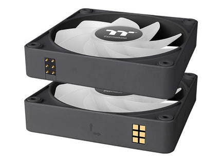 Ventilador  Pc Thermaltake Ct120 Ex Reverse Argb Sync Pc Cooling Fan, Negro, Paquete De 3 Cl-F192-Pl12sw-A