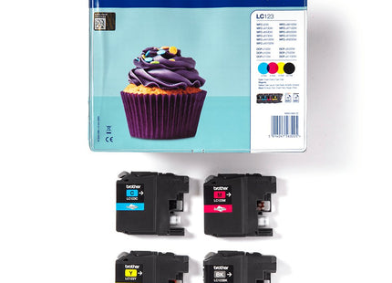 EAN 5014047563225 - Brother LC-123VALBP cartucho de tinta 4 pieza(s) Original Negro, Cian, Magenta, Amarillo imagen 3