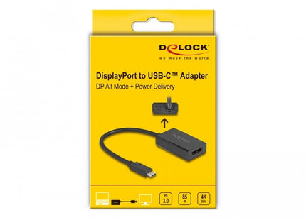 Delock 61059 Adaptador Displayport Hembra A Usb Type-C Macho (Modo Dp Alt) 4k Con Pd 85 W
