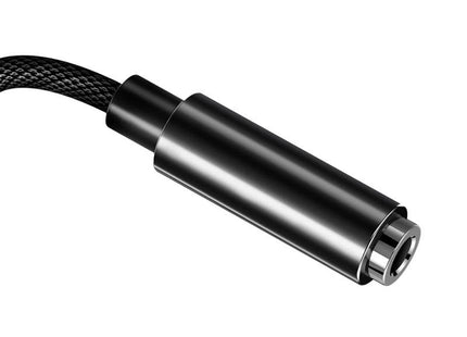 Cable Adaptador Lightning Audio De 3,5 Mm 10cm Negro