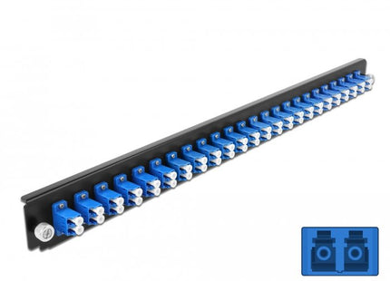 Delock Panel Frontal De La Caja De Empalme De 19" 24 Port Lc Duplex Azul