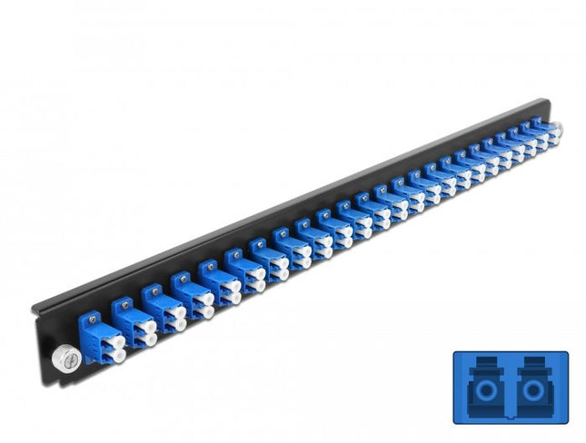 Delock Panel Frontal De La Caja De Empalme De 19" 24 Port Lc Duplex Azul