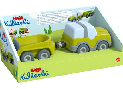 Haba Kullerbü - Vehículo Todoterreno Con Remolque, Vehículo De Juguete Antracita/Blanco 1306687001