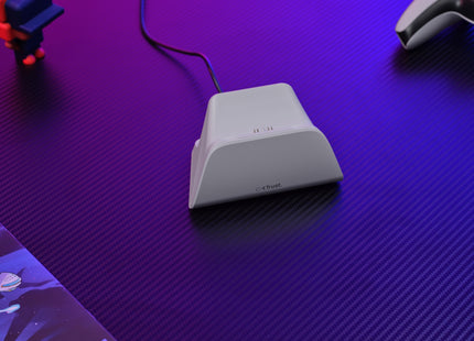 Base De Carga Rapida Para Ps5 Gxt 255 Blanco Trust Soporte De Carga Rápida / Indicadores Lumínicos