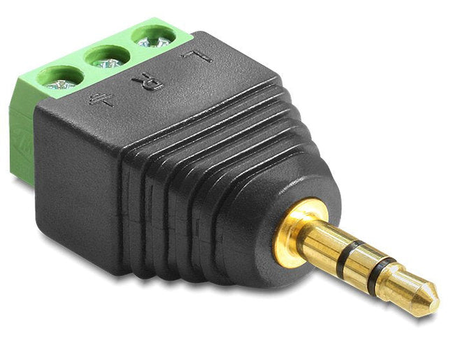 Delock Adaptador Jack 3.5 A 3pin Negro 65419