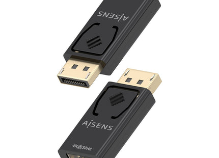Aisens Conversor Displayport A Hdmi 4k@30hz, Dp/M-Hdmi/H, Negro