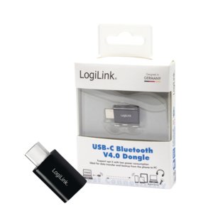 Logilink - Adaptador Bluetooth V4.0 Usb-C  Dongle, Negro Bt0048