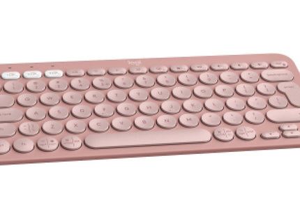 Teclado Inglés Logitech Pebble Keys 2 K380s Rf Wireless + Bluetooth Qwerty Internacional De Ee.Uu. Rosa