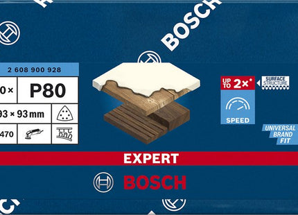 Hoja De Lija Bosch Professional Expert C470, 93 Mm, K80 50 Piezas, Para Lijadora Delta 2608900928