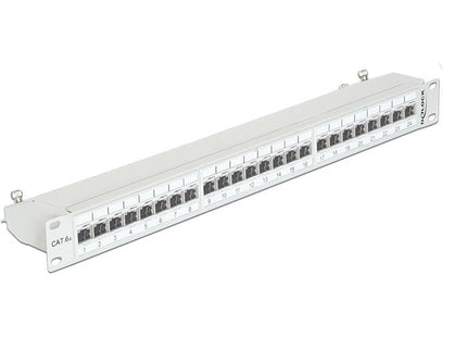 Delock Patchpanel 19"  24 Puertos Cat.6a Gris