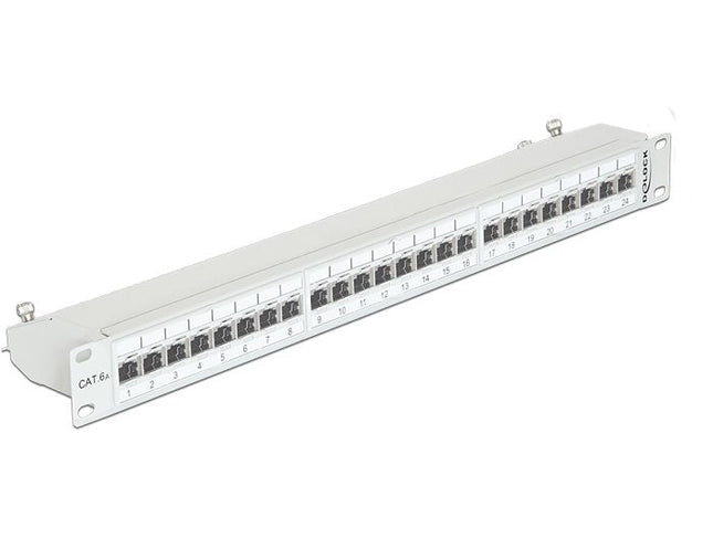 Delock Patchpanel 19"  24 Puertos Cat.6a Gris