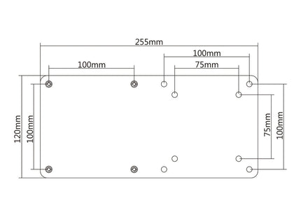 Aisens Soporte Vesa Para Mini Pc / Nuc / Barebone Negro Compatible Con Estandard 75*75 Y 100*100 Acero Y Aluminio