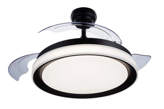 Ventilador Techo De Led Modelo Atlas Negro Potencia: 28+35w Aspas: Ø106cm Con Mando A Distancia Philips