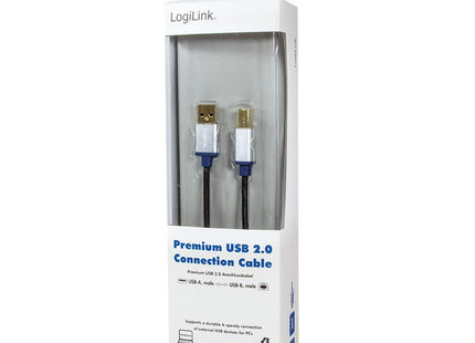 EAN 4052792037036 - LogiLink 2m, USB2.0-A/USB2.0-B cable USB USB A USB B Negro imagen 3
