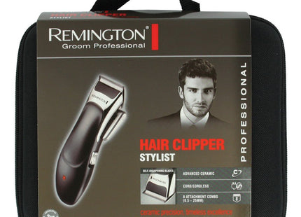Remington Cortapelos Stylist, Con Cable E Inalámbrico, Cuchillas De Cerámica Avanzada, 8 Peines, 40 Min Autonomía, Palanca Selección Longitud, Maletín Y 5 Accesorios - Hc363c