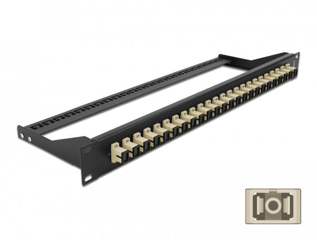 Delock Patch Panel Fibra 19" 24 Puertos Sc Simplex Beis