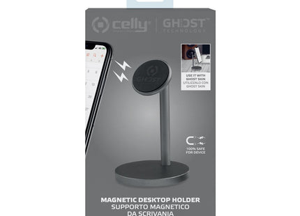 Celly Ghost Desk Soporte Pasivo Reproductor De Mp3, Móvil/Smartphone Negro