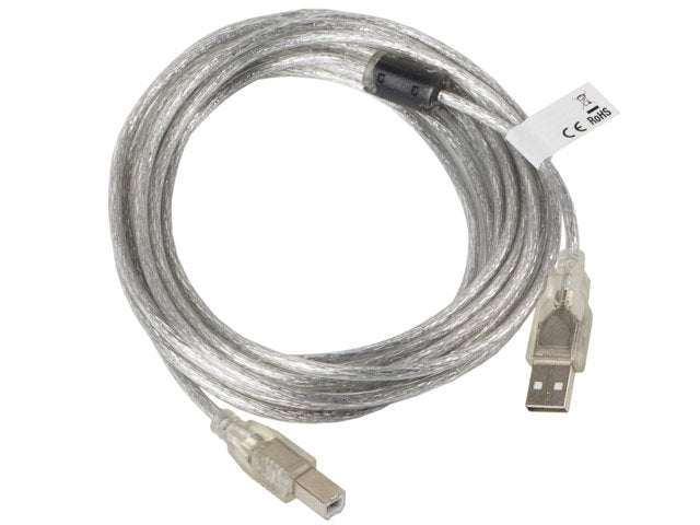 EAN 5901969413571 - Lanberg CA-USBA-12CC-0050-TR cable USB USB 2.0 5 m USB B Transparente imagen 2