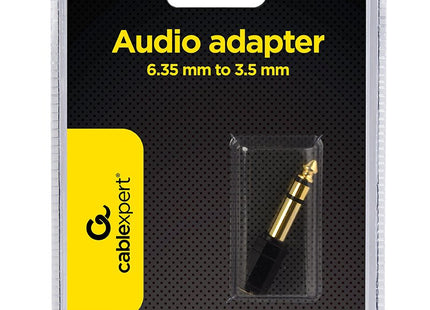 Gembird A-6.35m-3.5f Adaptador De Audio Jack 6,35 Mm A 3,5 Mm, Negro