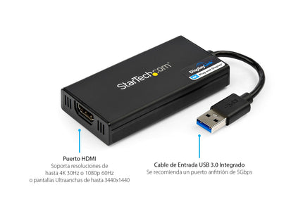 EAN 0065030859271 - StarTech.com USB32HD4K Adaptador gráfico USB 3840 x 2160 Pixeles Negro imagen 6