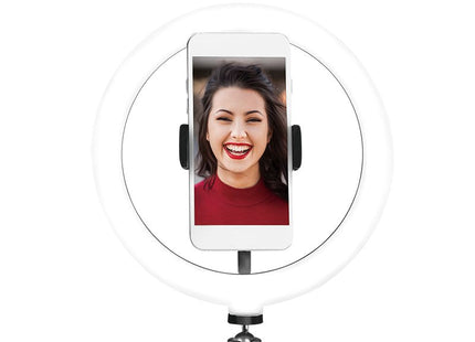 Anillo De Luz Para Selfie Smartphone Logilink, Diámetro 20 Cm, Cable De 1,8 M