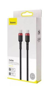 Baseus Cafule Pd2.0 100w Flash Charging Type-C To Type-C Cable [20v 5a]2m Red+Black