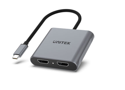 EAN 4894160044945 - UNITEK V1404B adaptador de cable de vídeo 0,15 m USB Tipo C 2 x HDMI Gris imagen 1