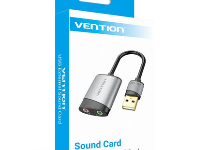 Tarjeta De Sonido Vention Cdkhb Usb Macho 2xjack 3.5 Hembra