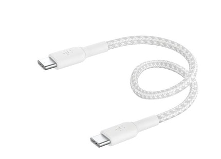 Belkin Geflochtenes Usb-C   Usb-C-Cable 0,15m, Weiss