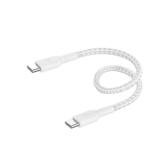 Belkin Geflochtenes Usb-C   Usb-C-Cable 0,15m, Weiss