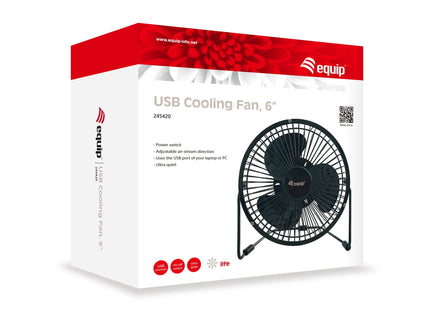 Ventilador Usb Equip 245420, Negro, Mesa, De Plástico, China