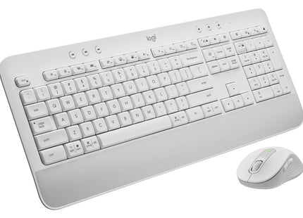 Teclado Ingles Logitech Signature Mk650 Ratón Incluido Rf Wireless + Bluetooth Qwerty Internacional De Ee.Uu. Blanco