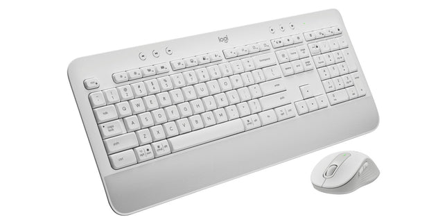 Teclado Ingles Logitech Signature Mk650 Ratón Incluido Rf Wireless + Bluetooth Qwerty Internacional De Ee.Uu. Blanco