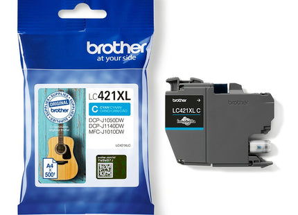 Tinta Original Brother Lc-421xlc Lc421xlc Alta Capacidad Cian