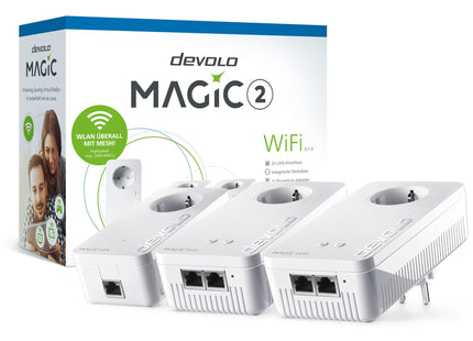 EAN 4250059686250 - Devolo MAGIC 2 WiFi next Multiroom Kit 2400 Mbit/s Ethernet Blanco 3 pieza(s) imagen 3