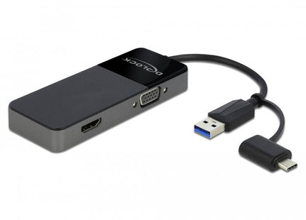 Delock Adaptador Usb 3.0 A 4k Hdmi + Vga