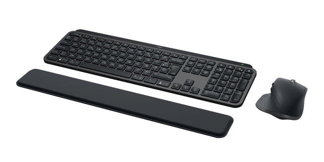 Logitech Mx Keys S Combo Juego De Teclado Y Ratón Retroiluminación Inalámbrico Bluetooth Le Azerty Francés Interruptor: Tecla De Tijera Grafito Con Palm Rest