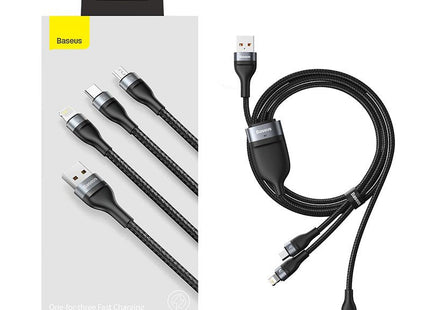 Cable Usb Baseus Serie Flash 3 En 1 Usb-C / Micro Usb
