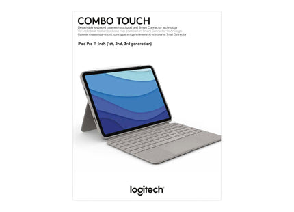 Logitech Combo Touch Funda Con Teclado (Esp) Para Ipad Pro 11 Pulgadas (1a, 2a, 3a Gen - 2018, 2020, 2021), Teclado Retroiluminado Extraíble, Trackpad
