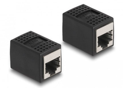 Delock Adaptador Rj45 Hembra A Rj45 Hembra Cat.6a Negro