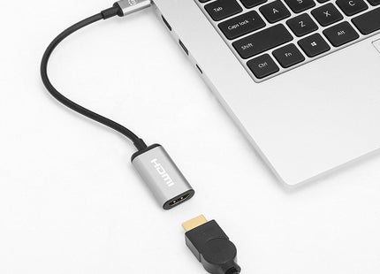 EAN 766623153706 - Manhattan 153706 adaptador de cable de vídeo 0,15 m USB Tipo C HDMI tipo A (Estándar) Negro, Plata imagen 5