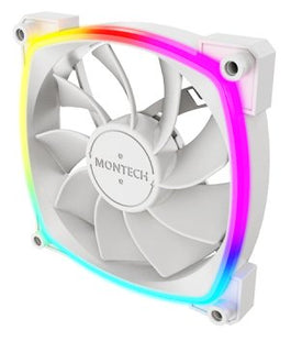 Ventilador  Pc Montech Rx120 Pwm 120x120x25  Blanco, 120 Mm Rx120 Pwm White