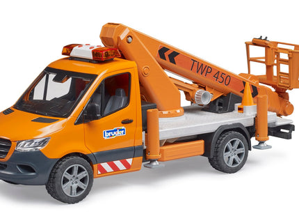 Bruder Mercedes Benz Sprinter Plataforma De Trabajo, Modelo De Vehículo (Incl. Módulo De Luz + Sonido)