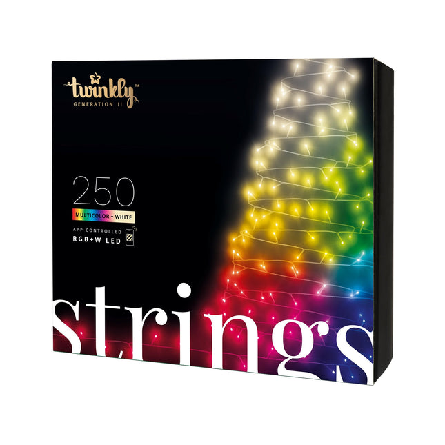 Twinkly Strings 250 Special Edition (Tws250spp-Beu) Luces Inteligentes Para El Árbol De Navidad 250 Led Rgb+W 20 M